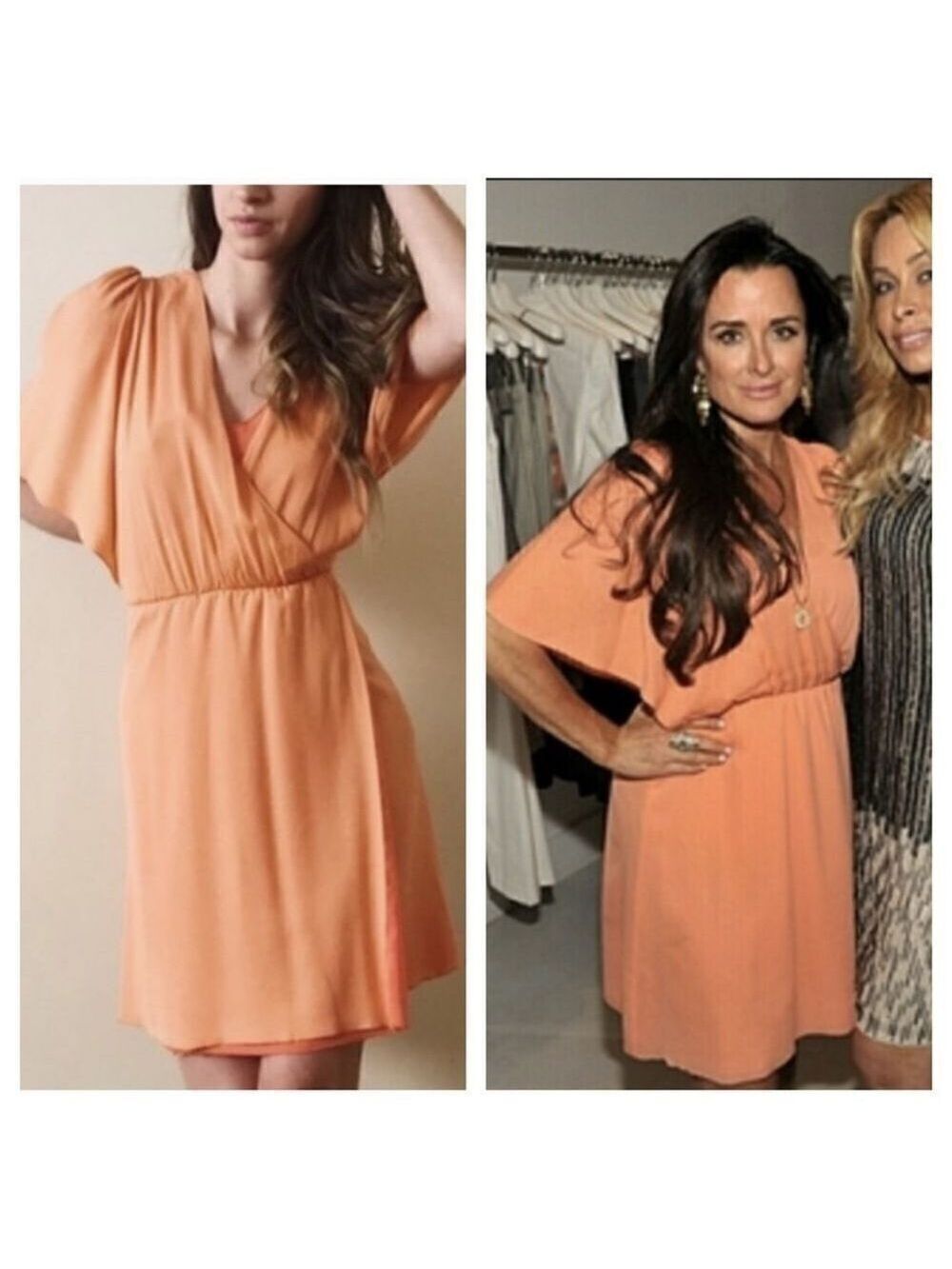 Alice + Olivia Casey Silk Dolman Wrap Midi Dress